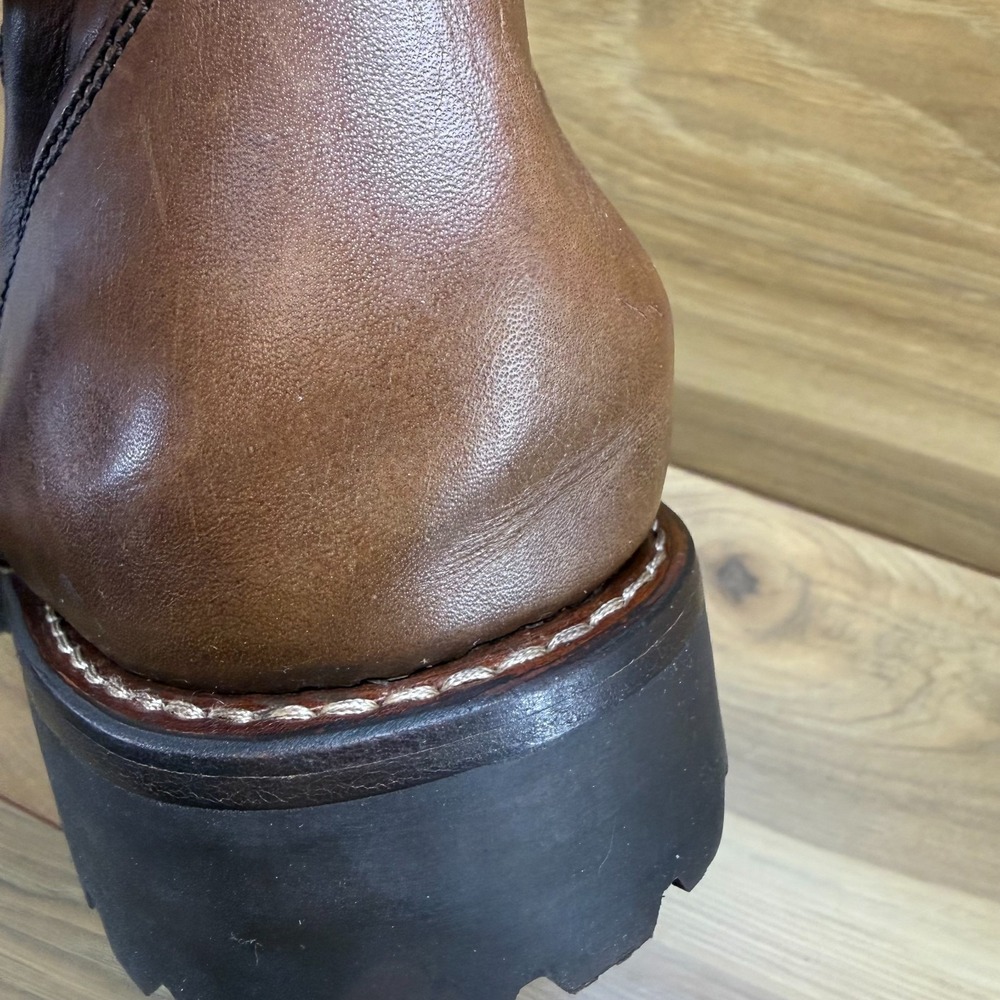 Thursday Boots Captain StormKing Lug Mens 12.5 Whiskey Leather Cap Toe Lace Up - Picture 10 of 12
